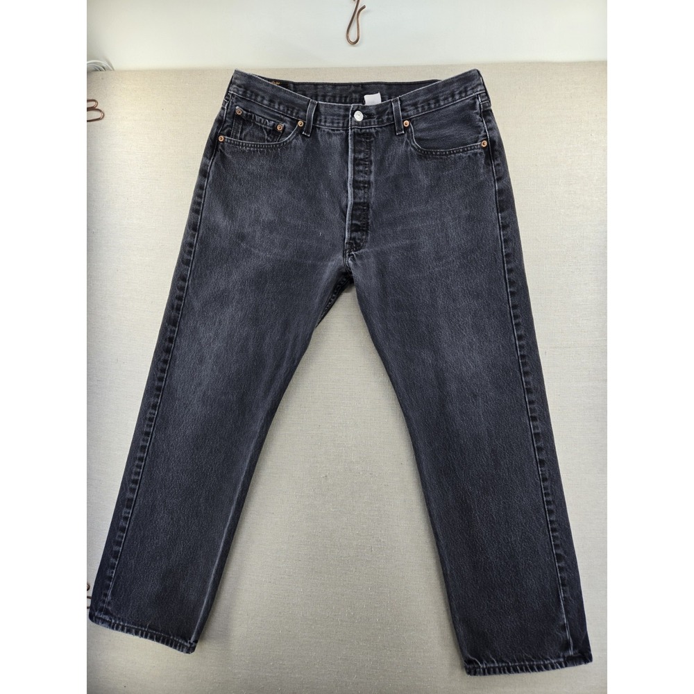 Vintage Levi's 501 Black Jeans Men's 38x30 Fits 35x29" 90s